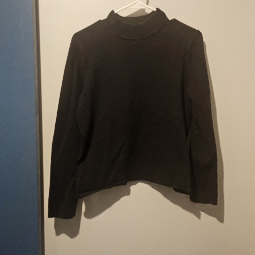 Multiples Black Knit Turtleneck Size M